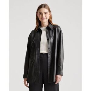 Quince Black Leather Jacket